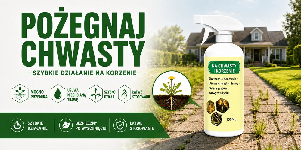 Naturalny spray na chwasty - polska grafika produktu