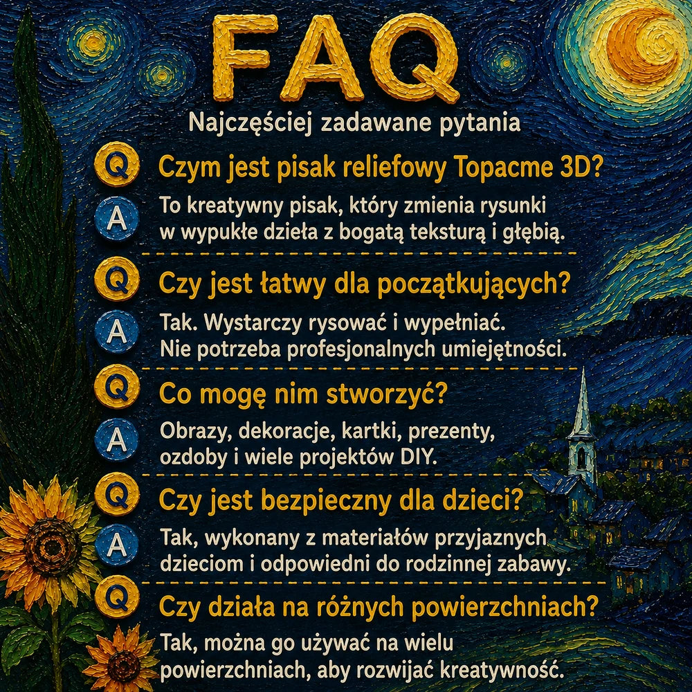 Topacme 3D pisak do sztuki wypukłej - polska grafika produktu
