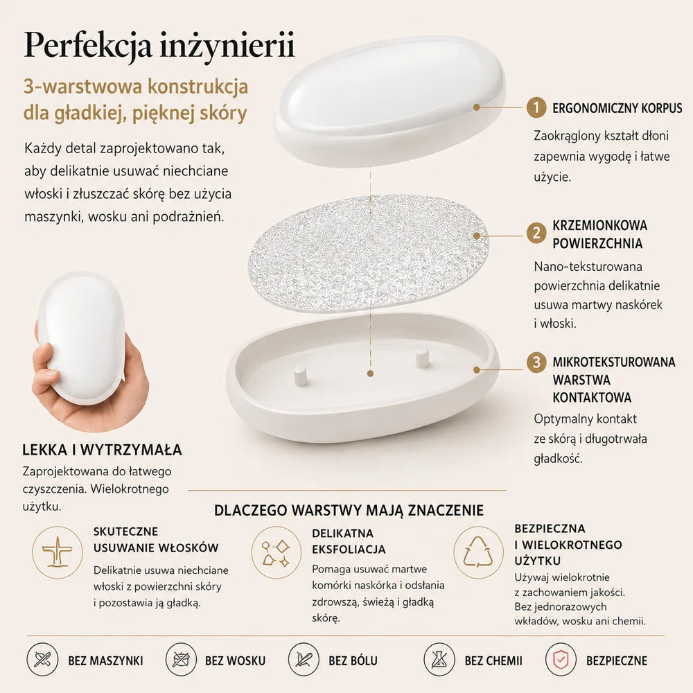 Krystaliczna gumka do depilacji - polska grafika produktu