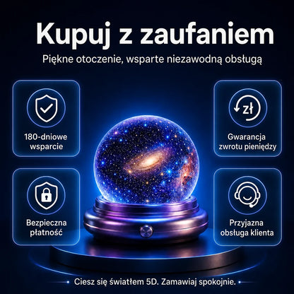 Topacme inteligentny projektor nocny 5D