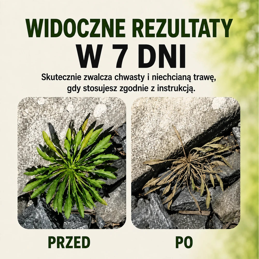 Naturalny spray na chwasty - polska grafika produktu