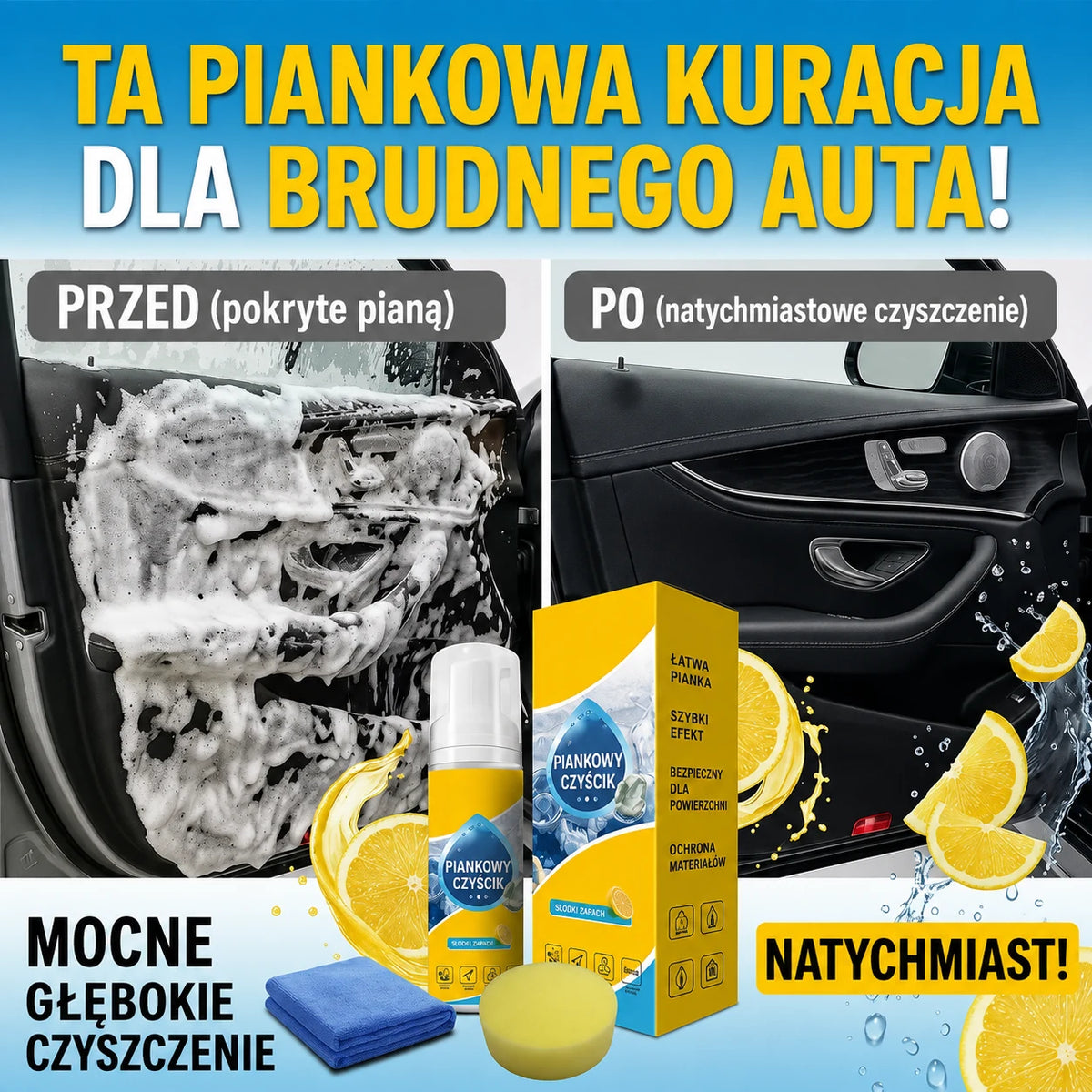 Wieloenzymatyczny piankowy środek czyszczący 4 w 1 - polska grafika produktu