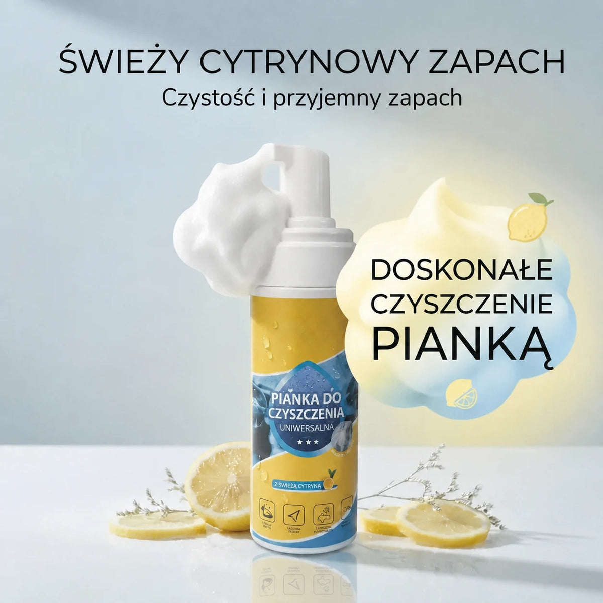 Wieloenzymatyczny piankowy środek czyszczący 4 w 1 - polska grafika produktu