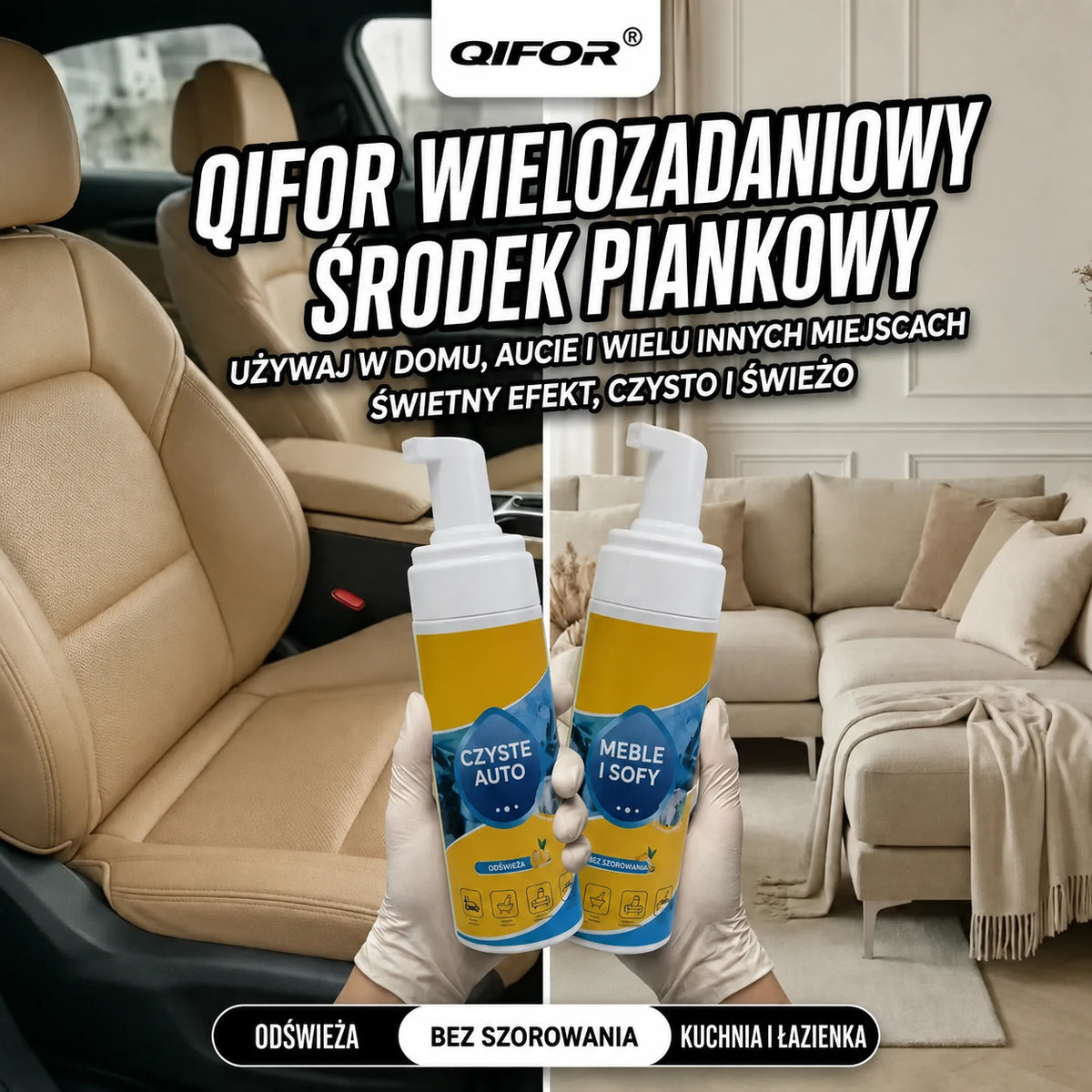 Wieloenzymatyczny piankowy środek czyszczący 4 w 1 - polska grafika produktu